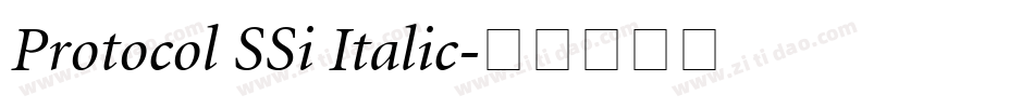 Protocol SSi Italic字体转换